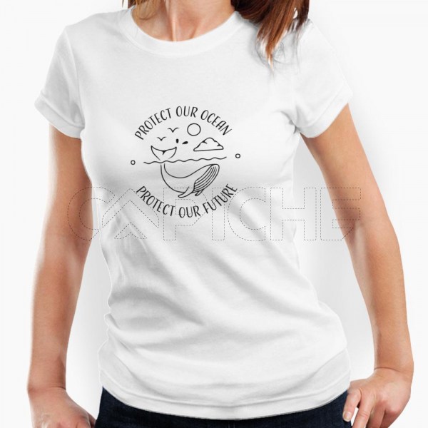 Camiseta Mujer Protect our Ocean