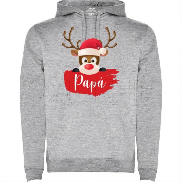 Sudadera sin Capucha Reno Personalizable