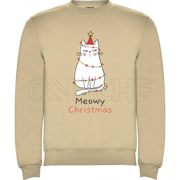 Sudadera sin Capucha Niño/a Meowy Christmas