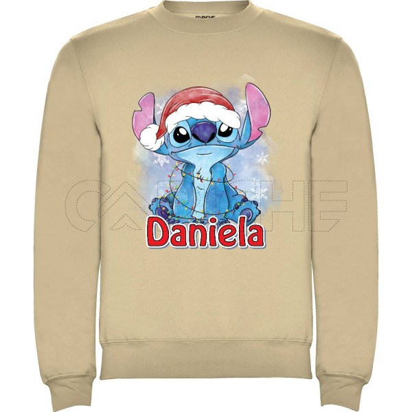 Sudadera Stitch Navidad Personalizavel