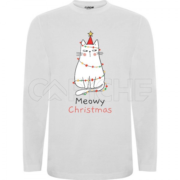 Sudadera sin Capucha Niño/a Meowy Christmas