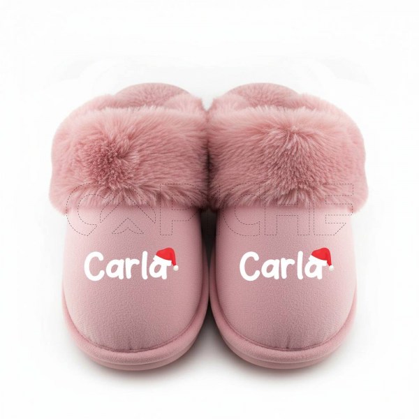 Pantufla Personalizada Pelucia Nombre