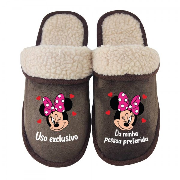 Pantufla Personalizada Mickey & Minnie Uso Exclusivo