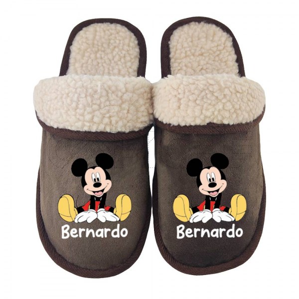 Pantufla Personalizada Mickey Nombre