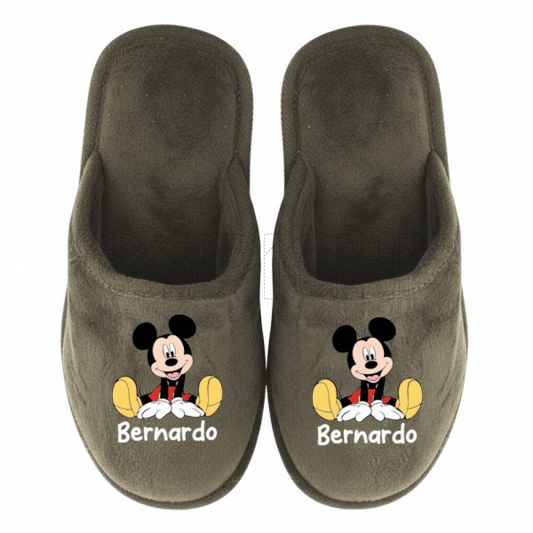 Pantufla Personalizada Mickey Nombre