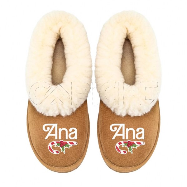 Pantufla Personalizada Pelucia Doce