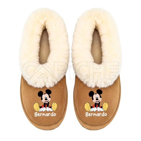 Pantufla Personalizada Mickey Nombre