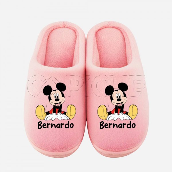 Pantufla Personalizada Mickey Nombre