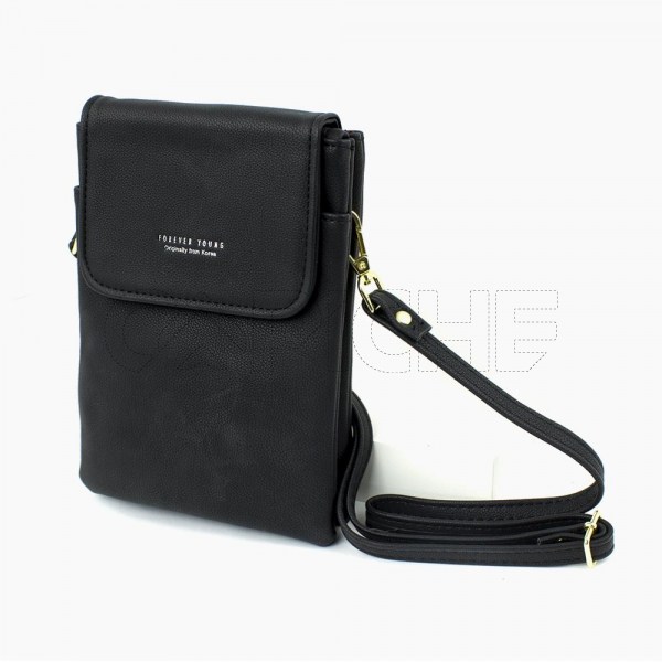 Funda para móvil con asa bandolera Conit Negro