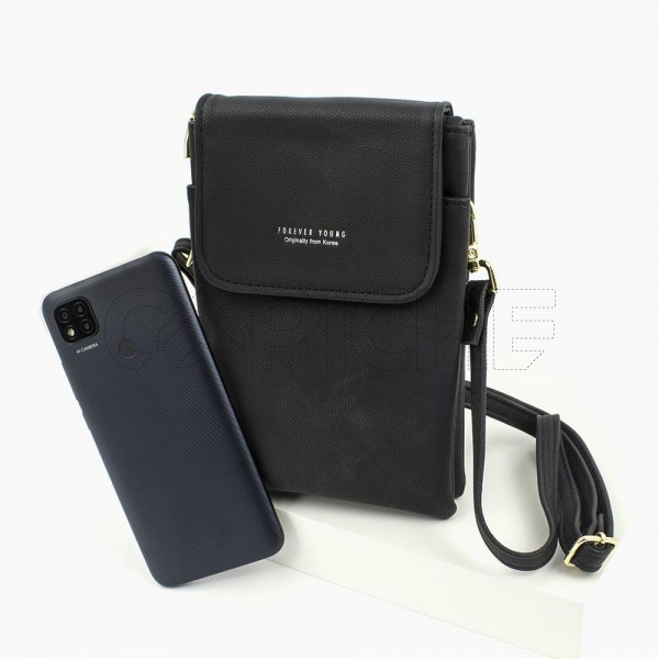 Funda para móvil con asa bandolera Conit Negro