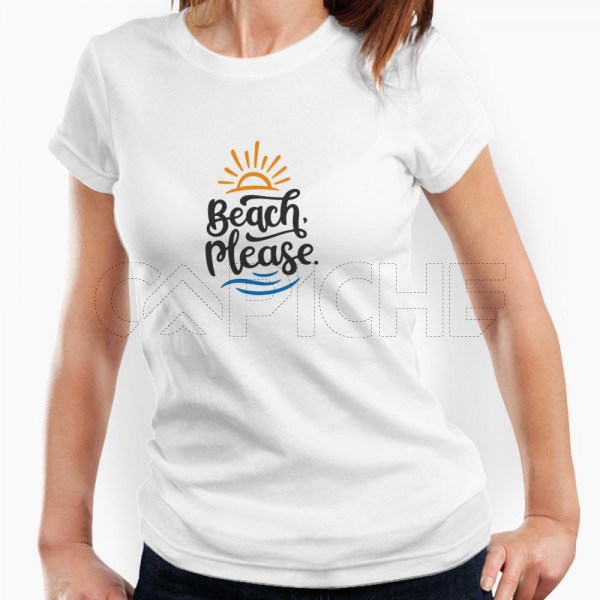 Camiseta Mujer Beach Please
