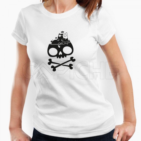 Camiseta Mujer Special Halloween Cat Skull