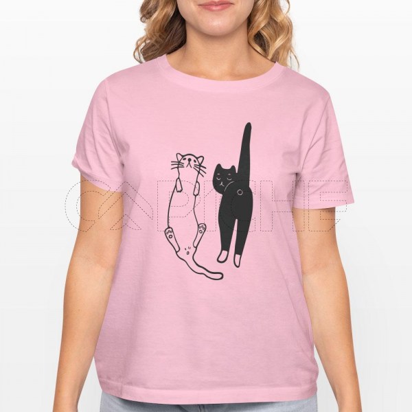 Camiseta Mujer Gatos