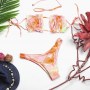 Conjunto Bikini Tie Dye Cortina Naranja