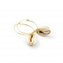 Pendientes en acero Concha