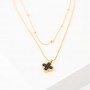 Collar em acero Doble Trébol de quatro9