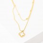 Collar em acero Doble Trébol de quatro9