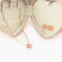 Conjunto de Collar e Pendientes Trébol Rosado