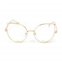 Gafas estéticos clear Diamond dorado