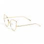 Gafas estéticos clear Diamond dorado